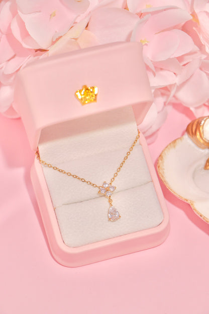 Crystal Blossom Drop necklace