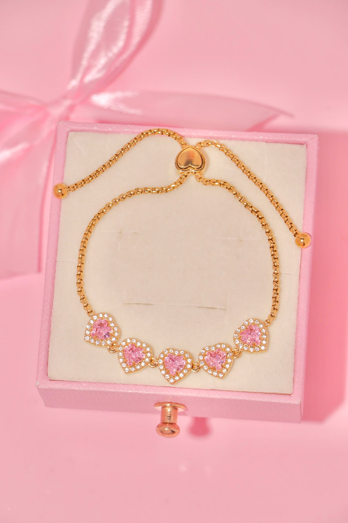 Princess Hearts bracelet rosa