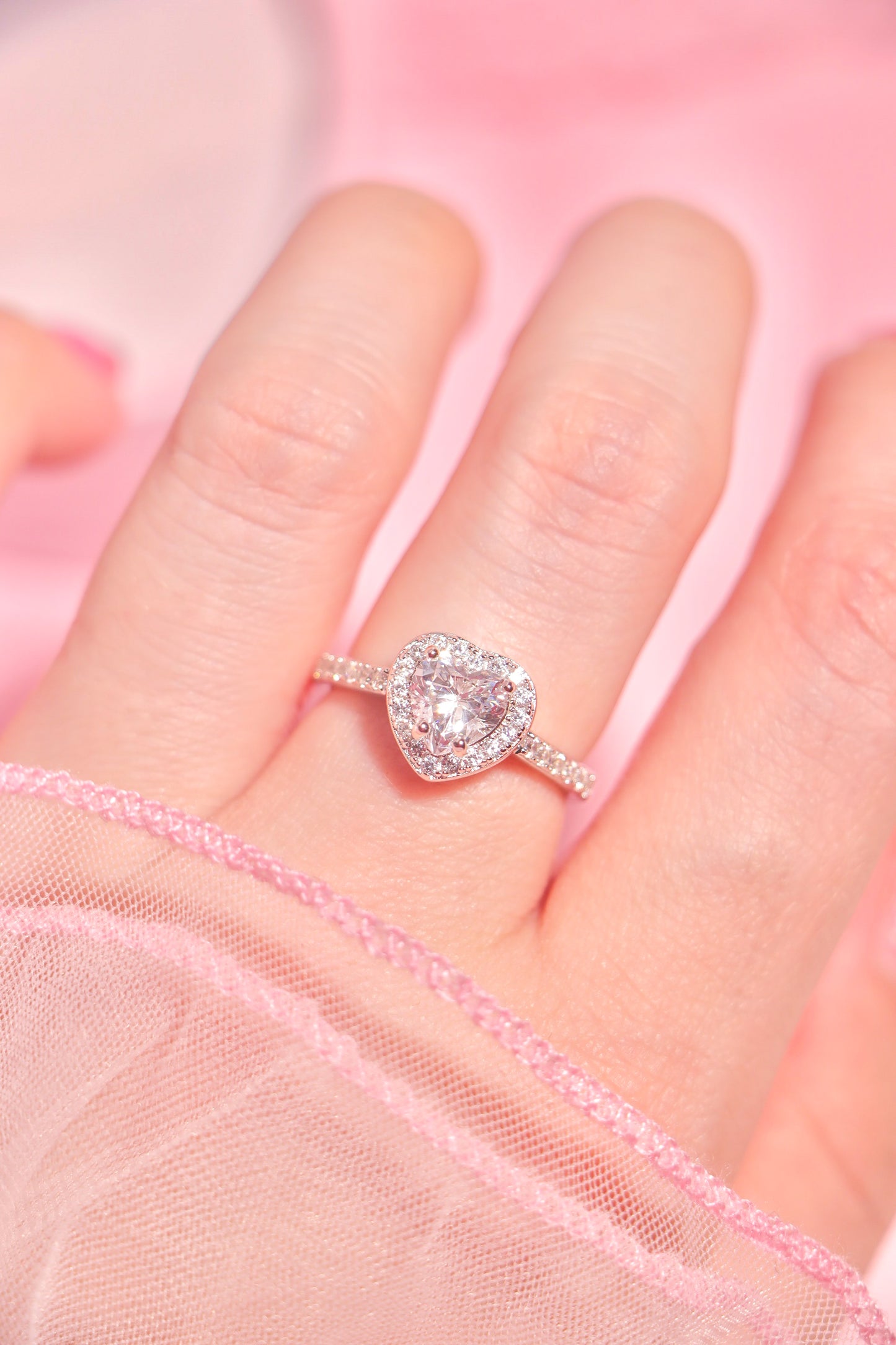 Princess Heart ring transparente