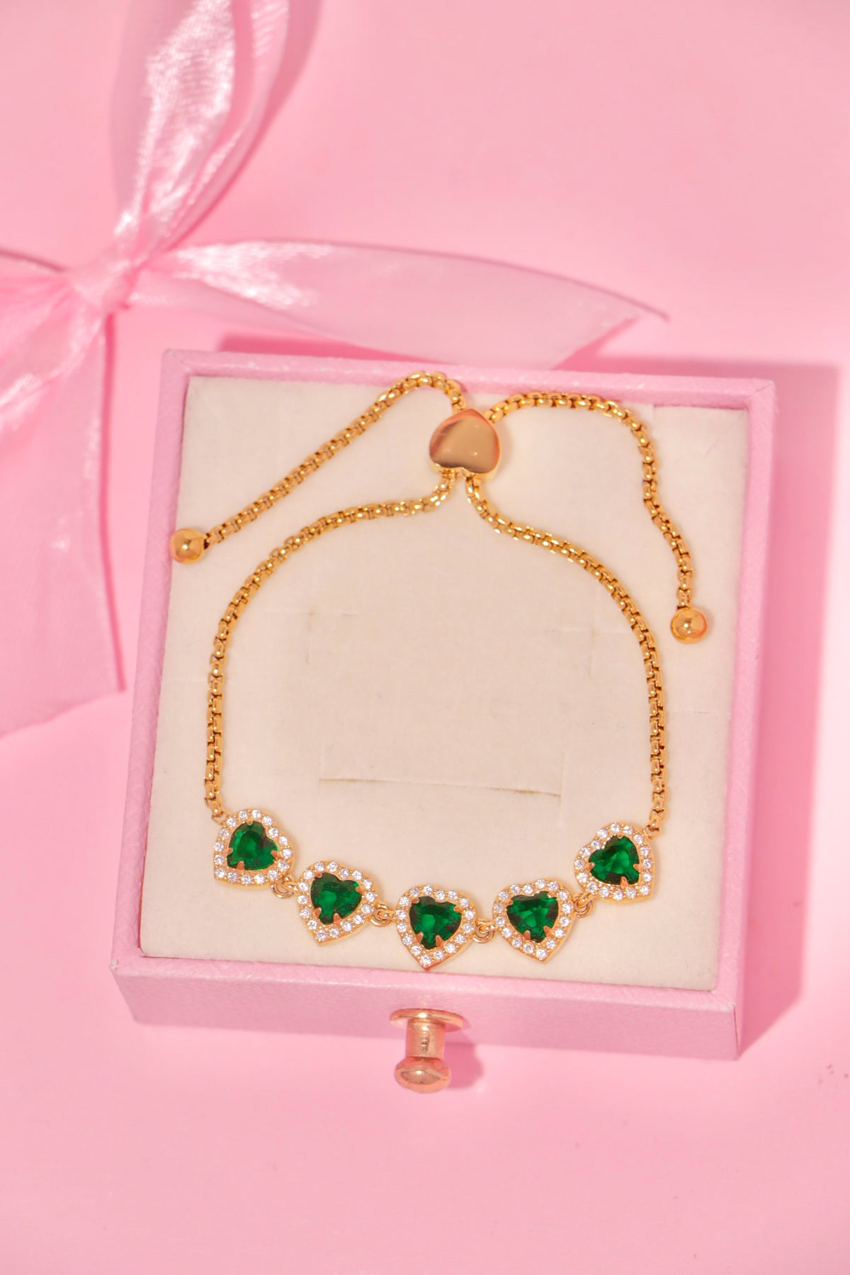 Princess Hearts bracelet verde