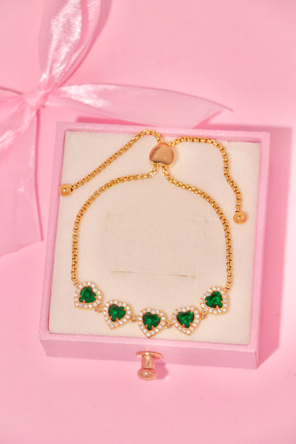 Princess Hearts bracelet verde