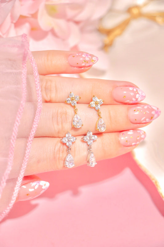 Crystal Blossom Drop studs
