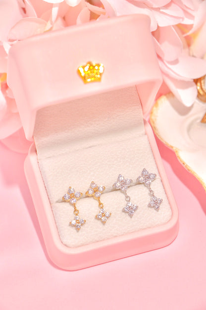 Crystal Double Blossom earrings