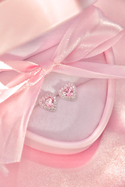 Princess Heart studs rosa