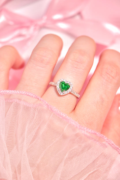 Princess Heart ring verde
