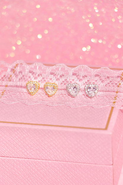 Princess Heart studs transparente