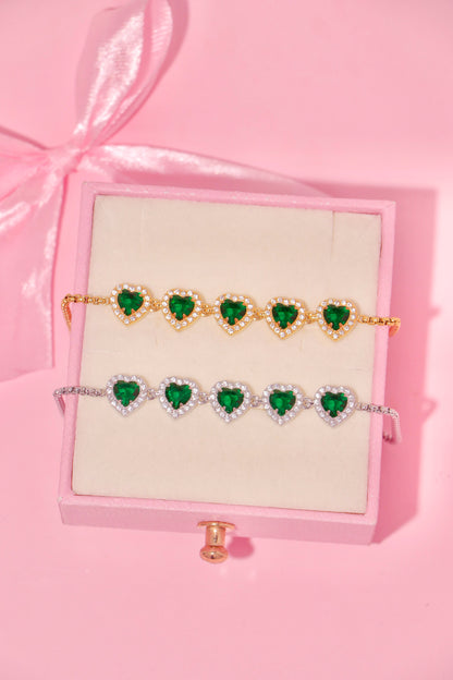 Princess Hearts bracelet verde