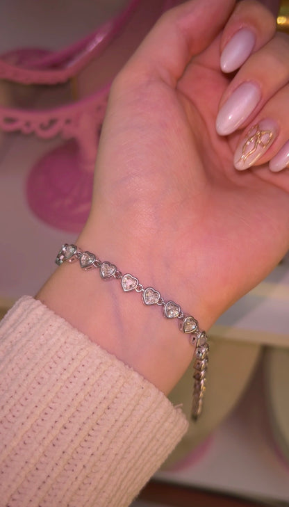 Forever Hearts Tennis bracelet
