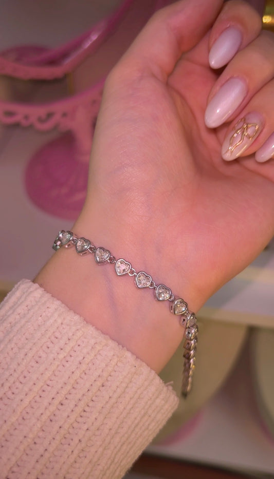 Forever Hearts Tennis bracelet