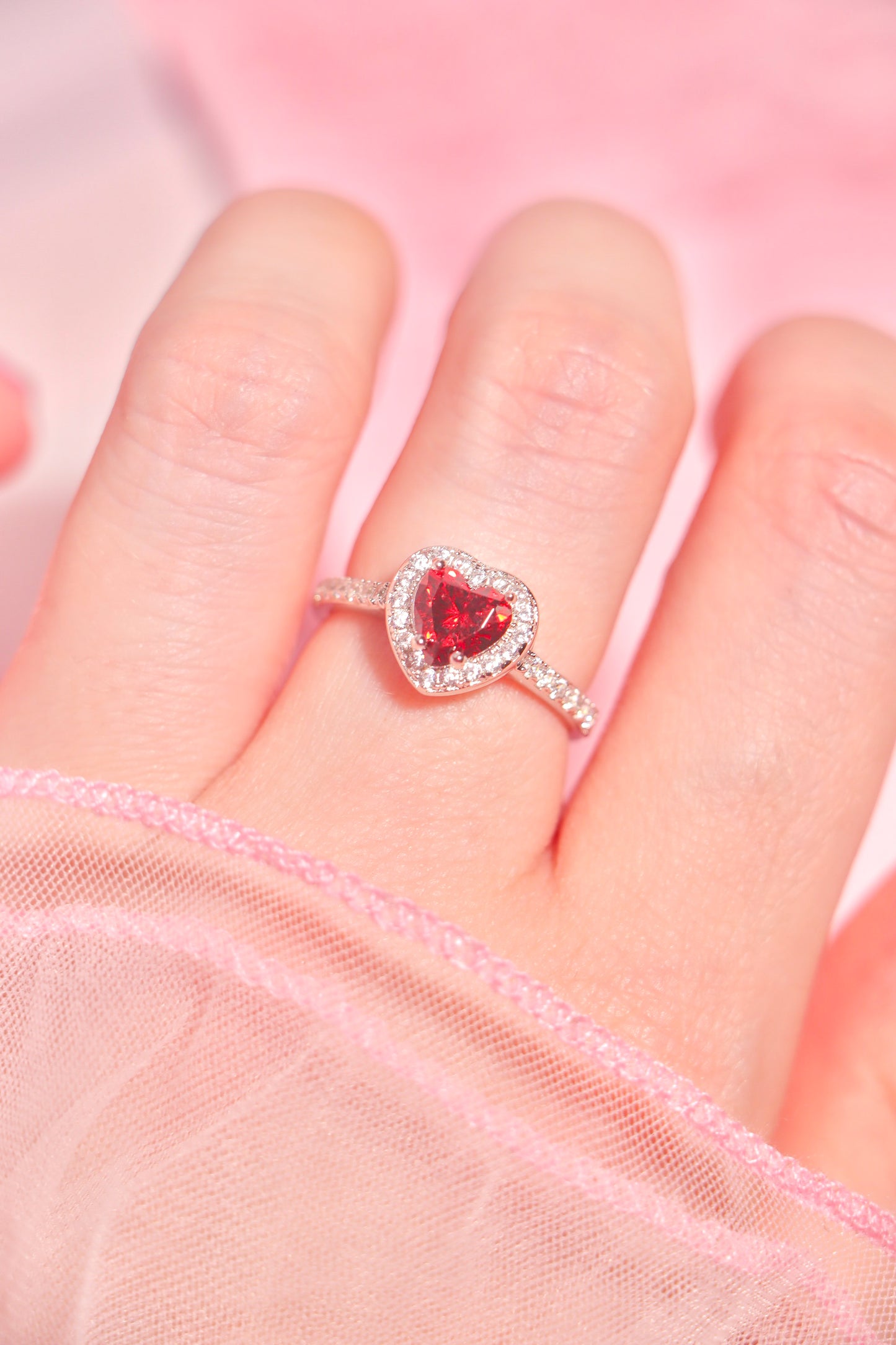 Princess Heart ring Rojo