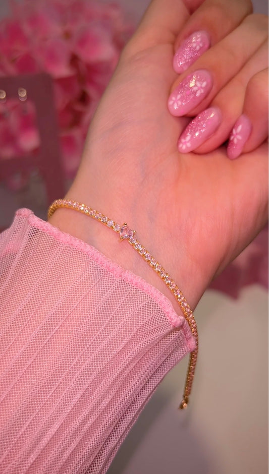 Timeless Love Tennis bracelet rosa