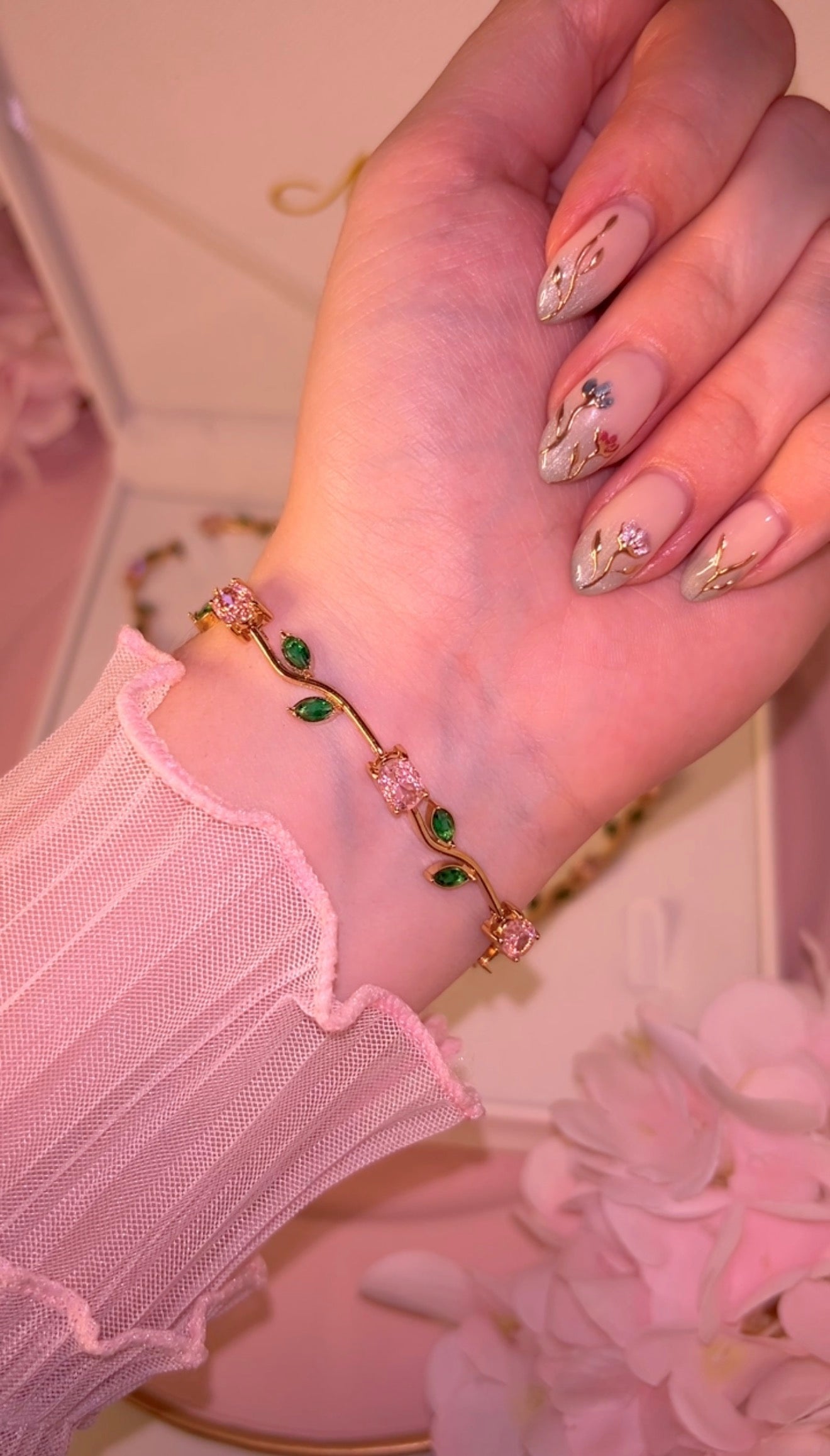 Tulip Garden bracelet rosa