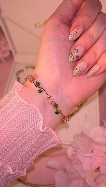 Tulip Garden bracelet rosa