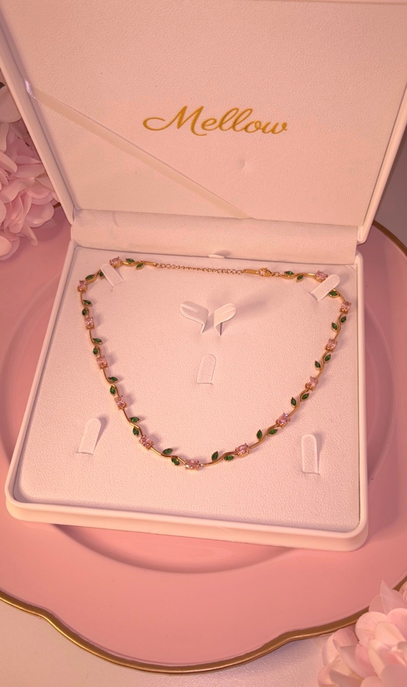Tulip Garden necklace rosa