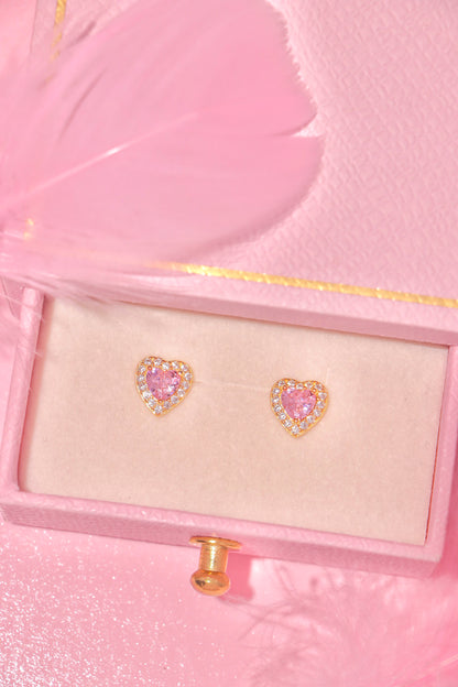 Princess Heart studs rosa
