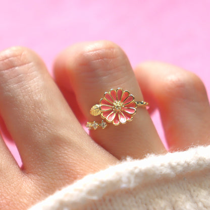 Pink Daisy ring