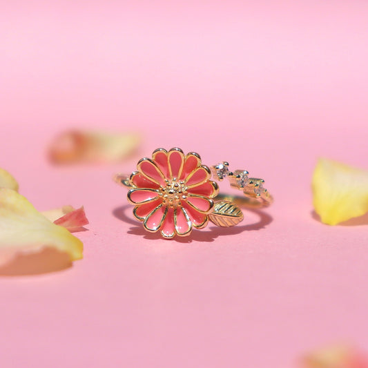 Pink Daisy ring