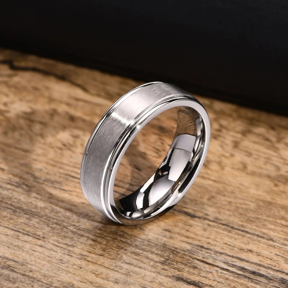 Silver Brushed ring