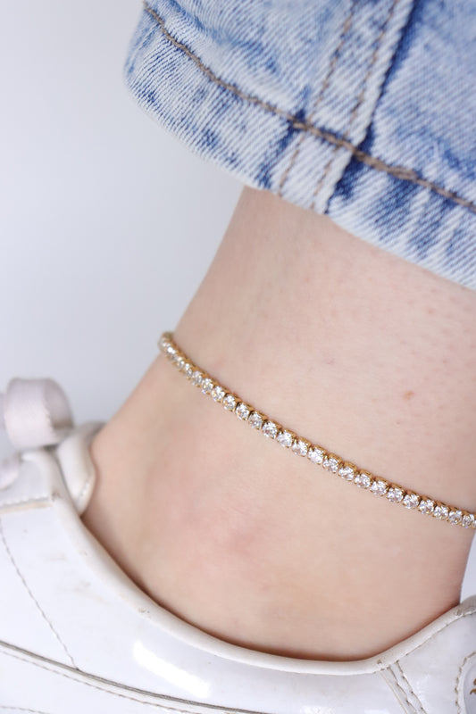 Tennis chain anklet