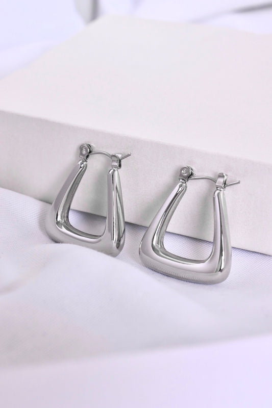 Silvery Bell hoops