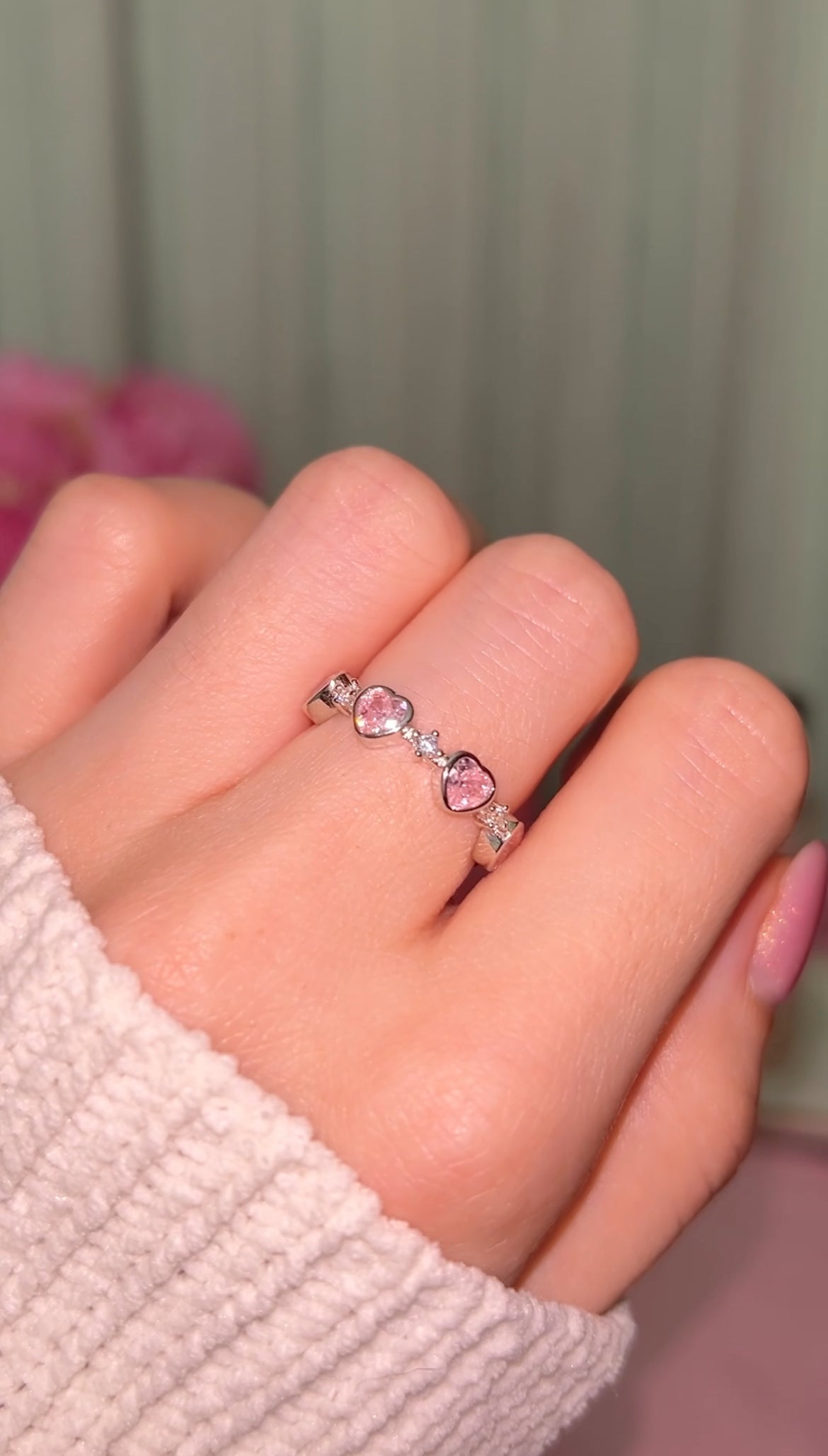 Blushing Hearts Ring