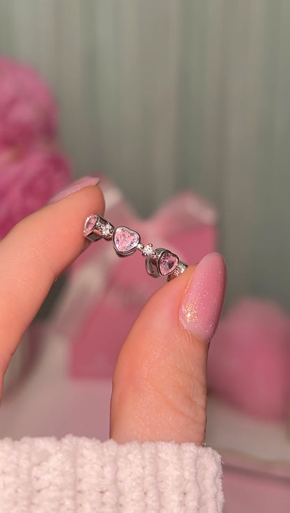 Blushing Hearts Ring