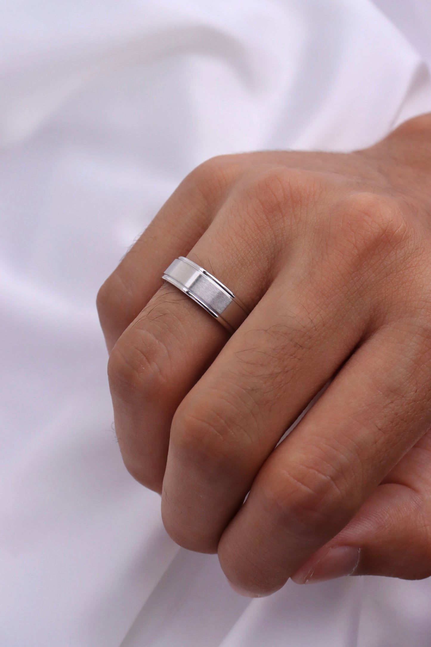 Silver Brushed ring